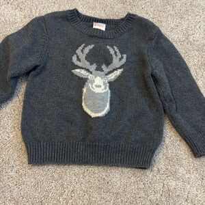 Gymboree Gray Sweater with Deer Design